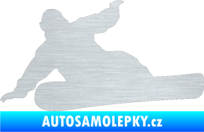 Samolepka Snowboard 001 levá škrábaný hliník