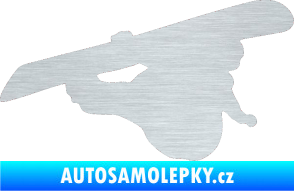 Samolepka Snowboard 007 pravá škrábaný hliník