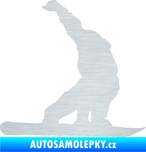 Samolepka Snowboard 011 pravá škrábaný hliník