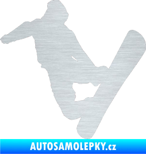 Samolepka Snowboard 020 levá škrábaný hliník