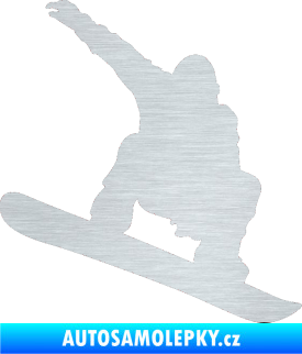 Samolepka Snowboard 021 pravá škrábaný hliník