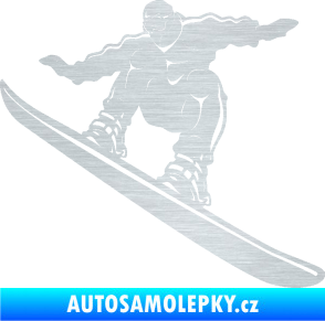 Samolepka Snowboard 038 levá škrábaný hliník