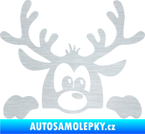Samolepka Sob 002 pravá vykukuje škrábaný hliník