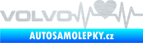 Samolepka Srdeční tep 021 levá Volvo srdcem škrábaný hliník