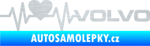 Samolepka Srdeční tep 021 pravá volvo srdcem škrábaný hliník