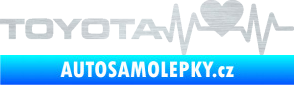 Samolepka Srdeční tep 023 levá toyota škrábaný hliník