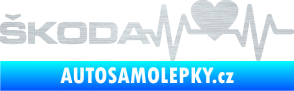 Samolepka Srdeční tep 025 levá škoda škrábaný hliník