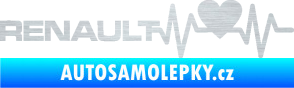 Samolepka Srdeční tep 041 levá Renault škrábaný hliník