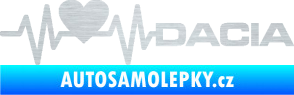 Samolepka Srdeční tep 045 pravá Dacia škrábaný hliník