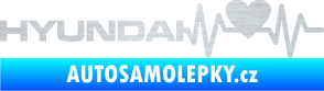 Samolepka Srdeční tep 046 levá Hyundai škrábaný hliník