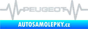 Samolepka Srdeční tep 053 Peugeot škrábaný hliník