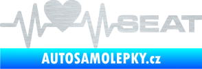 Samolepka Srdeční tep 060 pravá Seat škrábaný hliník