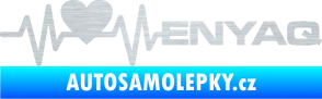 Samolepka Srdeční tep 062 pravá Enyaq škrábaný hliník