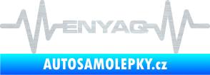 Samolepka Srdeční tep 063 Enyaq škrábaný hliník