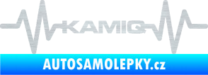 Samolepka Srdeční tep 067 Kamiq škrábaný hliník