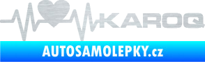 Samolepka Srdeční tep 068 pravá Karoq škrábaný hliník