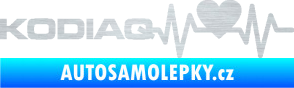 Samolepka Srdeční tep 070 levá Kodiaq škrábaný hliník