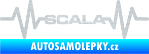 Samolepka Srdeční tep 075 Scala škrábaný hliník