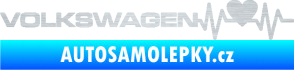 Samolepka Srdeční tep 078 levá Volkswagen škrábaný hliník