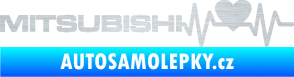 Samolepka Srdeční tep 082 levá Mitsubishi škrábaný hliník