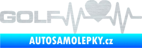 Samolepka Srdeční tep 084 levá Volkswagen Golf škrábaný hliník