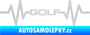Samolepka Srdeční tep 085 Volkswagen Golf škrábaný hliník