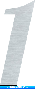 Samolepka Startovní číslo 1 typ 3 škrábaný hliník