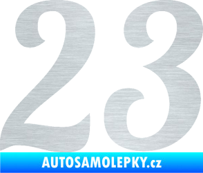 Samolepka Startovní číslo 23 typ 3  škrábaný hliník