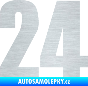Samolepka Startovní číslo 24 typ 2      škrábaný hliník