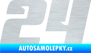 Samolepka Startovní číslo 24 typ 6 škrábaný hliník