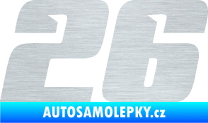 Samolepka Startovní číslo 26 typ 6 škrábaný hliník