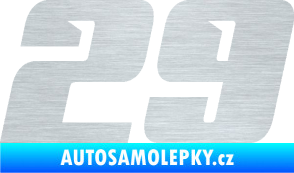 Samolepka Startovní číslo 29 typ 6 škrábaný hliník