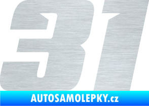 Samolepka Startovní číslo 31 typ 6 škrábaný hliník