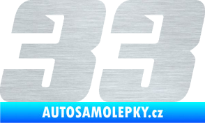 Samolepka Startovní číslo 33 typ 6 škrábaný hliník