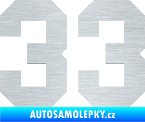Samolepka Startovní číslo 33 škrábaný hliník