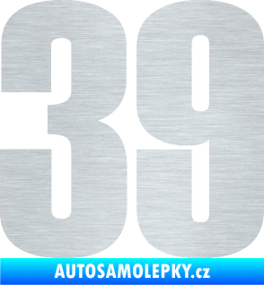 Samolepka Startovní číslo 39 typ 2      škrábaný hliník