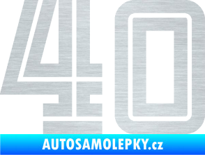 Samolepka Startovní číslo 40 typ 7 škrábaný hliník