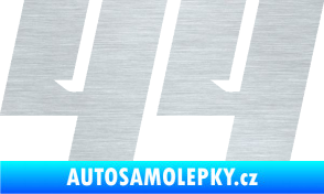 Samolepka Startovní číslo 44 typ 6 škrábaný hliník