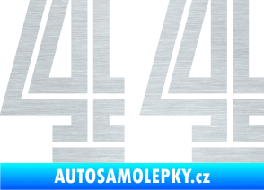 Samolepka Startovní číslo 44 typ 7 škrábaný hliník