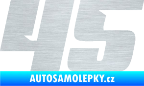 Samolepka Startovní číslo 45 typ 6 škrábaný hliník