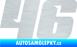 Samolepka Startovní číslo 46 typ 6 škrábaný hliník