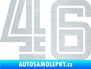 Samolepka Startovní číslo 46 typ 7 škrábaný hliník