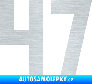 Samolepka Startovní číslo 47 škrábaný hliník