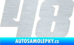 Samolepka Startovní číslo 48 typ 6 škrábaný hliník