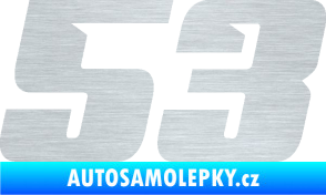 Samolepka Startovní číslo 53 typ 6 škrábaný hliník