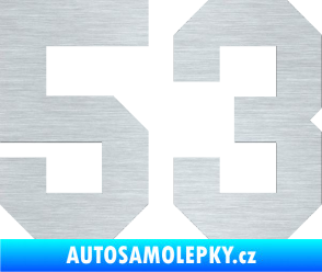Samolepka Startovní číslo 53 škrábaný hliník