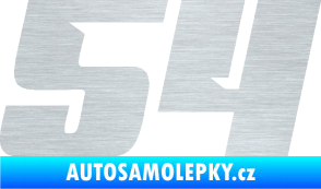 Samolepka Startovní číslo 54 typ 6 škrábaný hliník