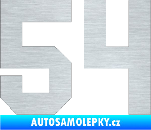 Samolepka Startovní číslo 54 škrábaný hliník