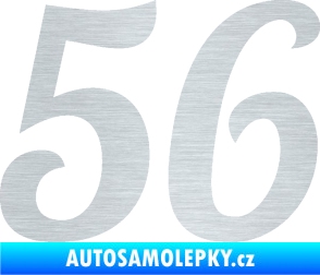 Samolepka Startovní číslo 56 typ 3 škrábaný hliník