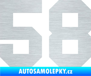 Samolepka Startovní číslo 58 škrábaný hliník